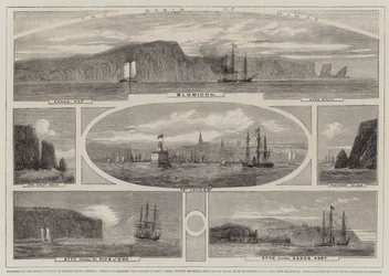 Fortschritt des Prinzen von Wales in Britisch-Nordamerika, Ansichten, die die Passage der HMS Styx mit Seiner Königlichen Hoheit an Bord von Handsport nach St. John, New Brunswick, illustrieren